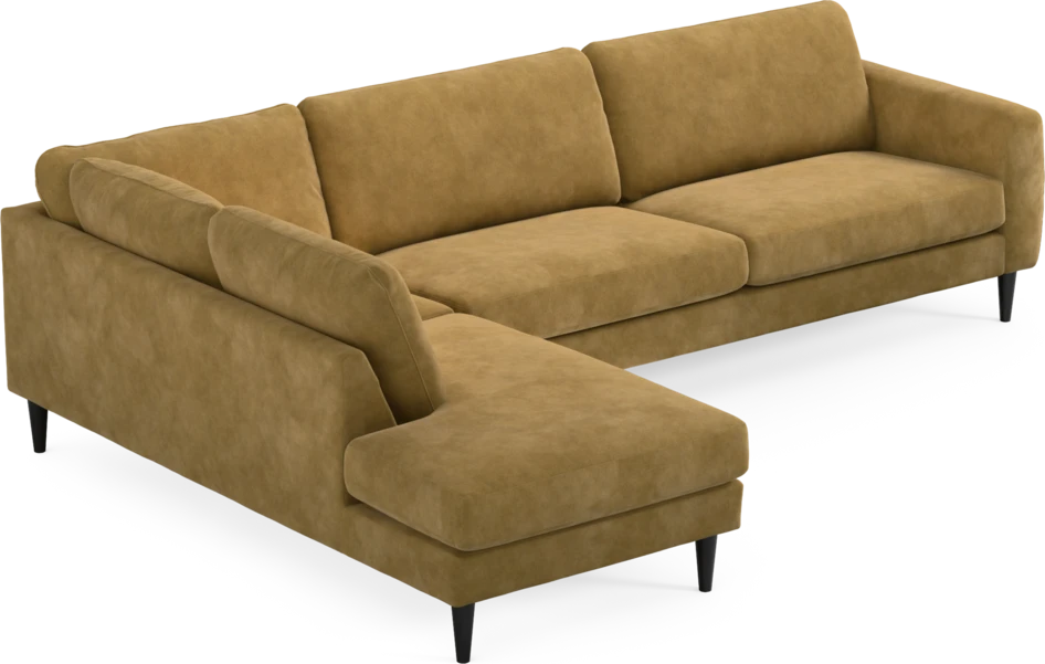 Bridge - 4-sits soffa med divan vänster - Gul