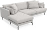 Harper - 3-sits soffa med schäslong XL vänster - Grå