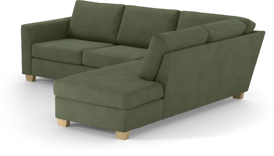 Friday - 2,5-sits soffa med divan höger - Grön
