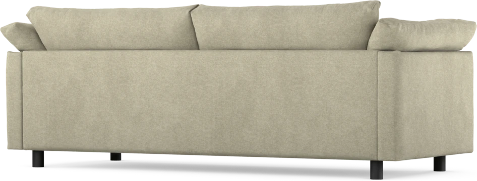 Cherrie - 3-sits soffa, hel dyna, fast klädsel - Beige