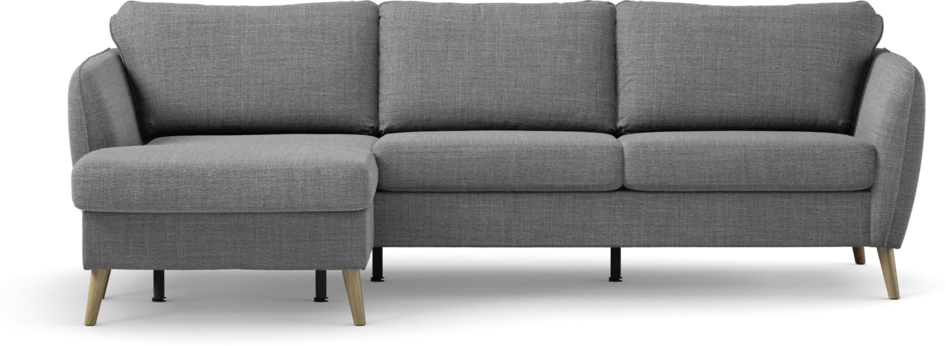 County - 3-sits soffa med flyttbar schäslong - Grå