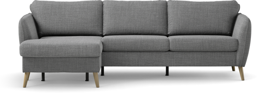 County - 3-sits soffa med flyttbar schäslong - Grå
