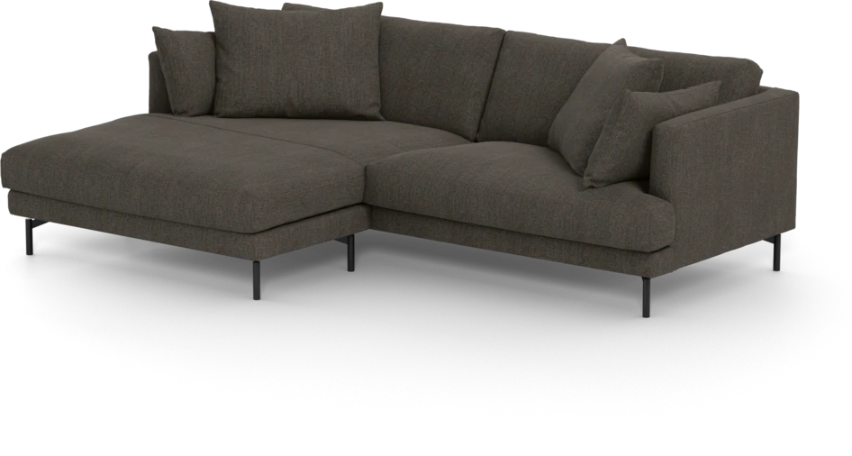Harper - 4-sits med schäslong XL vänster - Brun