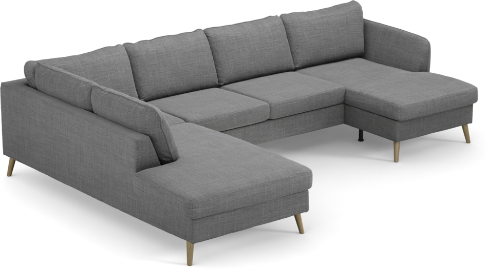 County - 3-sits soffa med divan vänster och schäslong höger - Grå
