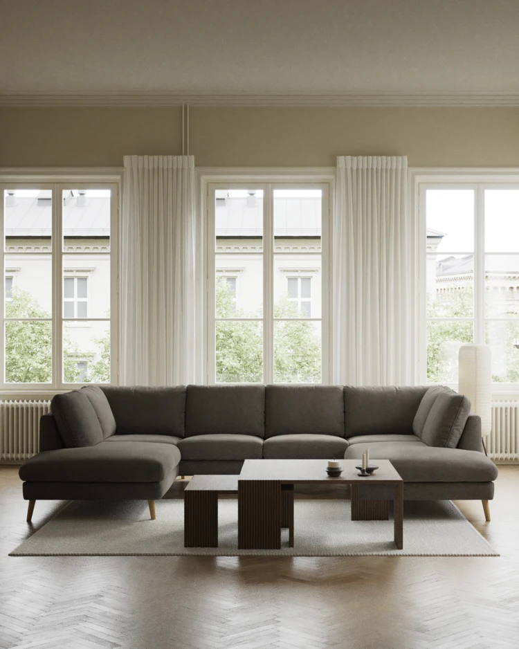 Madison Lux - 2-sits soffa med divan vänster och höger - inspiration