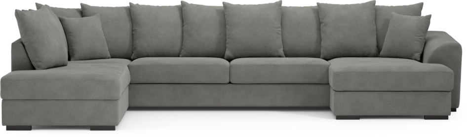 Town - 3-sits soffa med divan vänster och schäslong höger - Grå