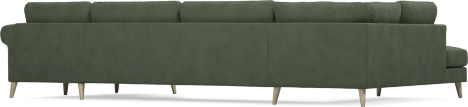 Bridge - 3-sits soffa med divan vänster och schäslong höger - Grön