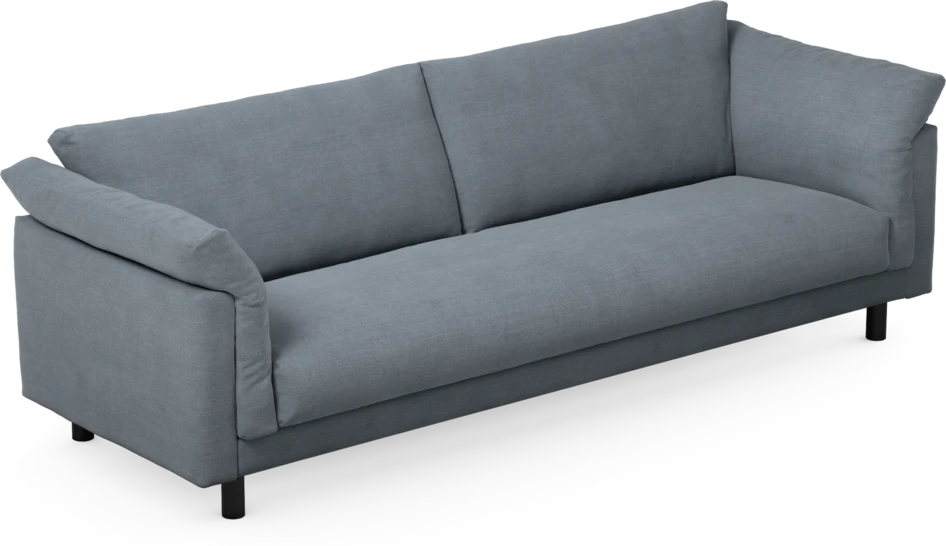 Cherrie - 4-sits soffa, hel dyna, fast klädsel - Blå