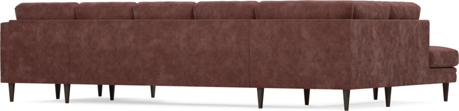 Eden - 3-sits soffa med divan vänster och schäslong höger - Röd