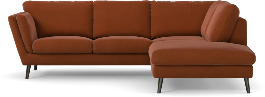 Madison Lux - 2-sits soffa med divan höger - Röd