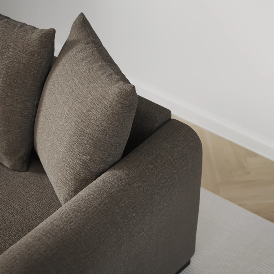 Town - 3-sits soffa med schäslong vänster - Grå