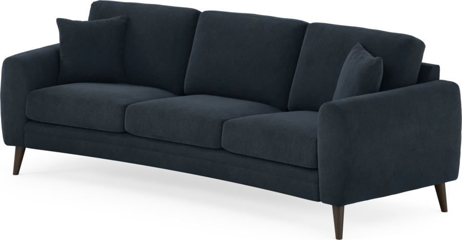 Eden - 3-sits soffa svängd - Blå