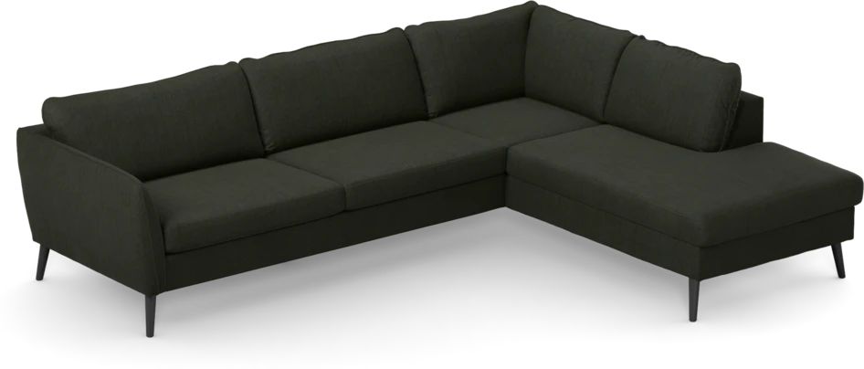 County - 2,5-sits soffa med divan höger - Grön