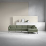 County - 3-sits soffa med divan höger - Grön