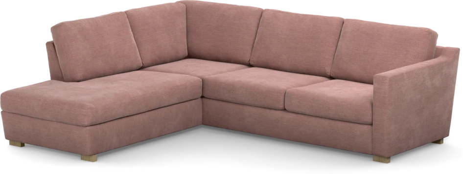 Friday - 2,5-sits soffa med divan vänster - Rosa