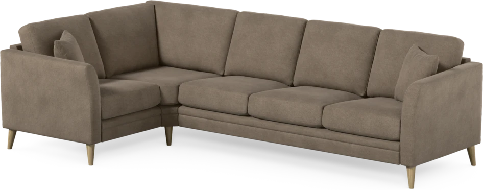Eden - Hörnsoffa, 1+3-sits - Brun