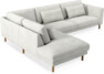 Willow - 3-sits soffa med divan vänster, fast klädsel - Vit