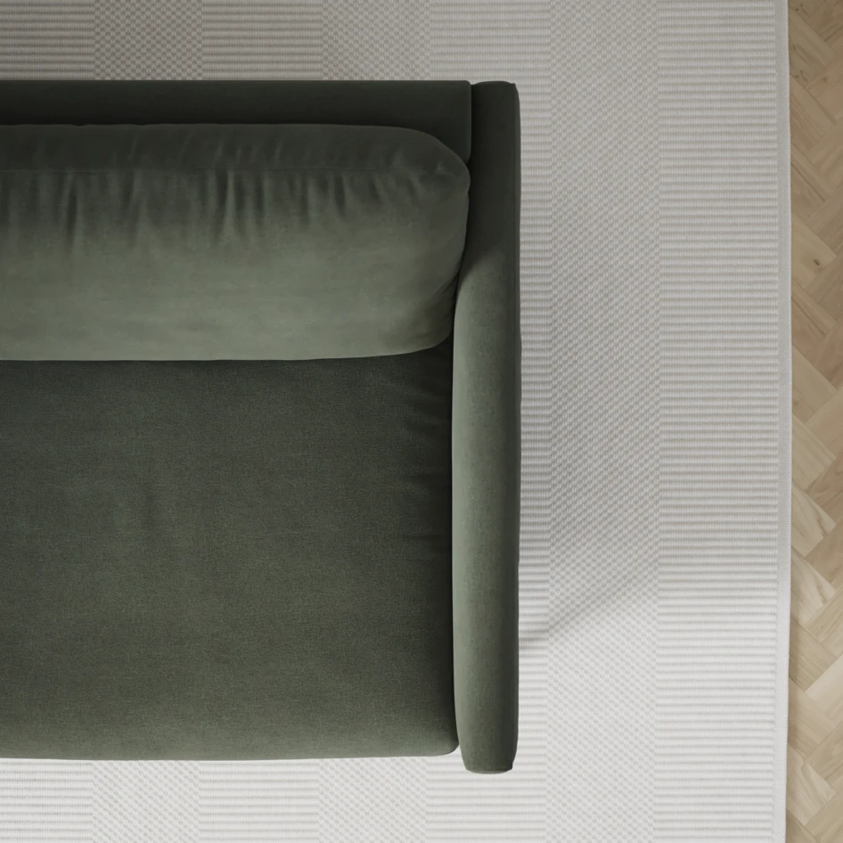 Madison Lux - 2-sits soffa med divan vänster och schäslong höger - Grön