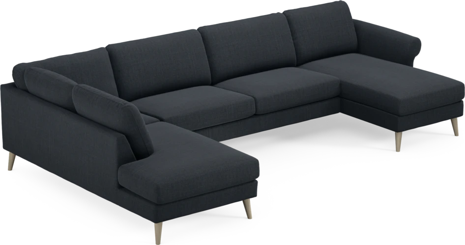 Bridge - 3-sits soffa med divan vänster och schäslong höger - Blå