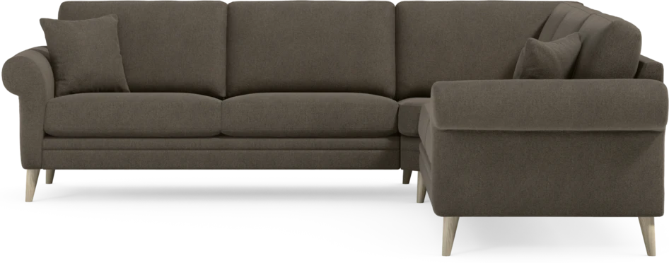 Eden - Hörnsoffa, 2,5+2,5-sits - Brun