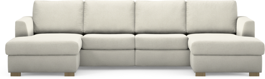 Friday - 2-sits soffa med två schäslonger - Vit