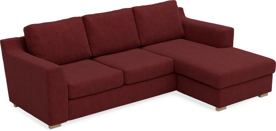 Friday - 3-sits soffa med schäslong höger - Rosa