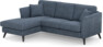 Eden - 2-sits soffa med schäslong - Blå
