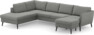 County - 3-sits soffa med divan vänster och schäslong höger - Grå