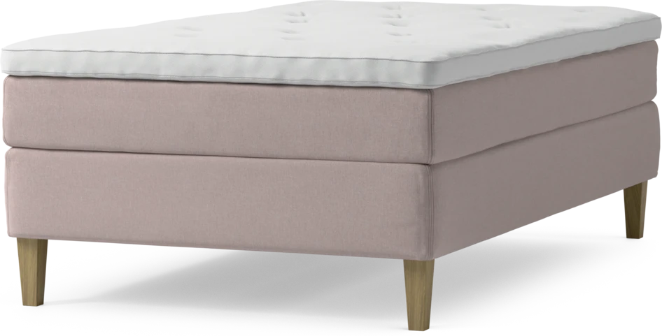 Delux Sense - Kontinentalsäng, enkelsäng 120 cm med bäddmadrass och sängben