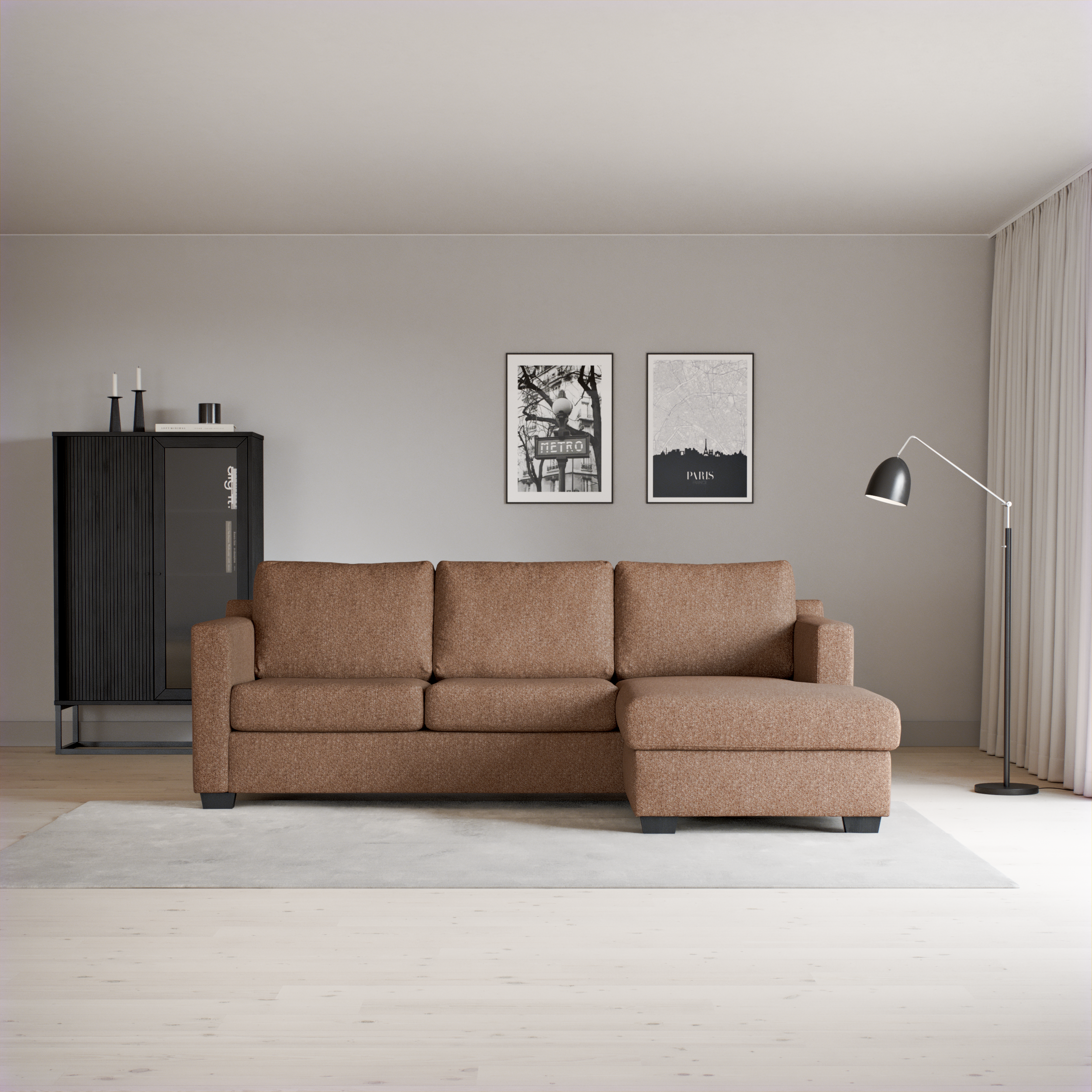 Friday, 3-sits soffa med schäslong höger