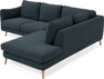 Madison - 2-sits soffa med divan höger - Turkos
