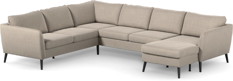County - Hörnsoffa, 2+3-sits med schäslong höger - Beige