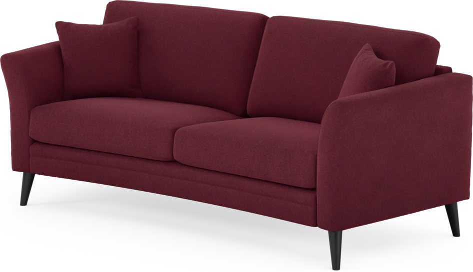 Eden - 2,5-sits soffa svängd - Röd