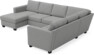 Friday - Hörnsoffa, 3+2-sits med schäslong vänster - Grå