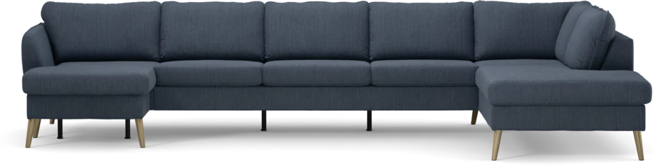 County - 4-sits soffa med schäslong vänster och divan höger - Blå