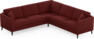 Eden - Hörnsoffa, 2,5+2,5-sits - Röd