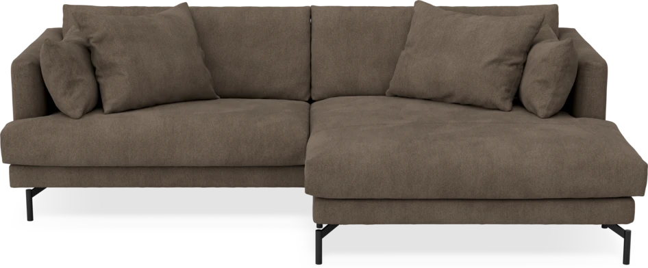 Harper - 4-sits med schäslong XL höger - Brun