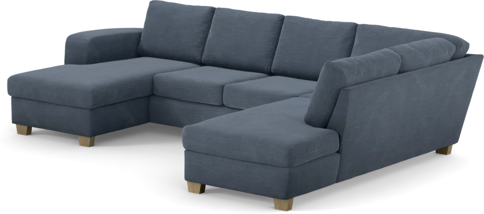 Friday - 3-sits soffa med schäslong vänster och divan höger - Blå
