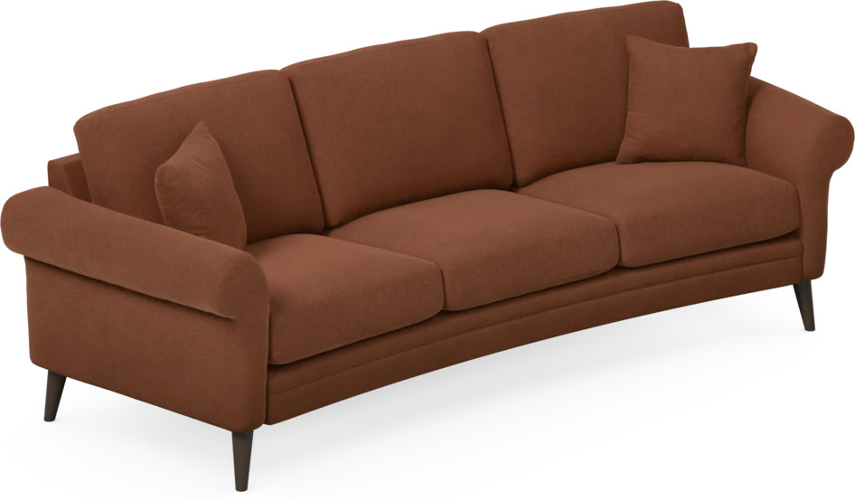 Eden - 3-sits soffa svängd - Orange