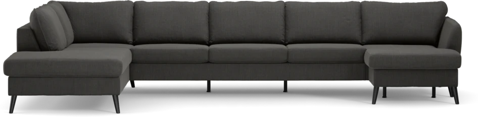 County - 4-sits soffa med divan vänster och schäslong höger - Grå
