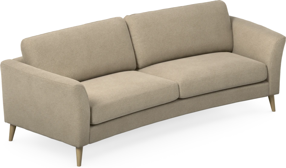 Bridge - 3-sits soffa svängd - Beige