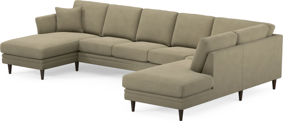 Eden - 3-sits soffa med schäslong vänster och divan höger - Beige