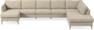 County - 4-sits soffa med schäslong vänster och divan höger - Beige