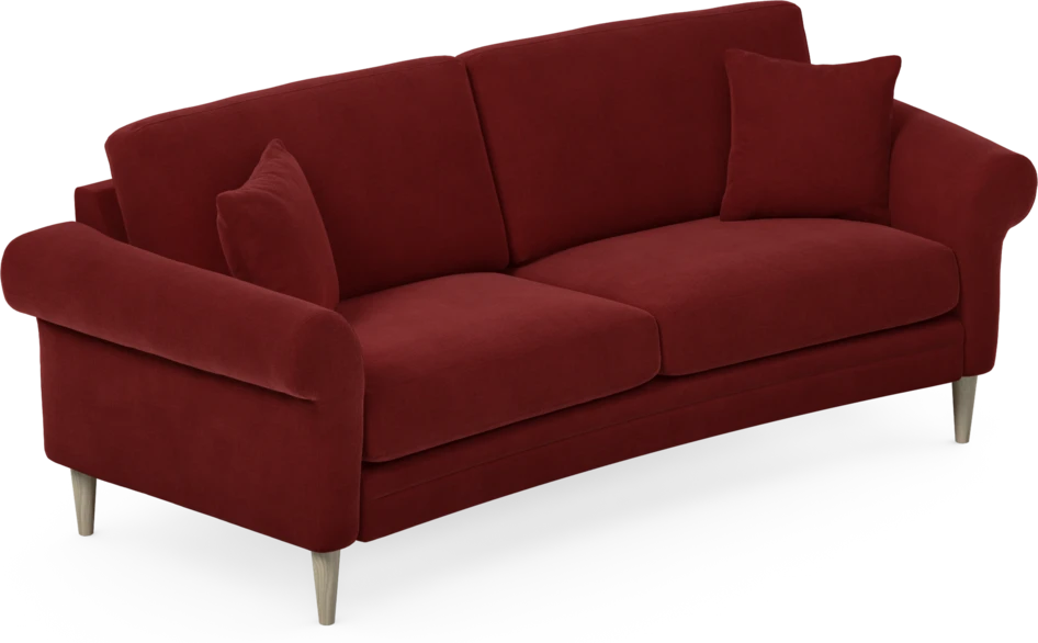 Eden - 2,5-sits soffa svängd - Röd