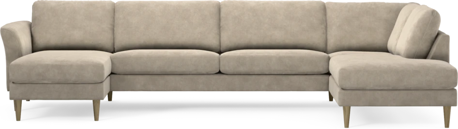 Bridge - 3-sits soffa med schäslong vänster och divan höger - Beige