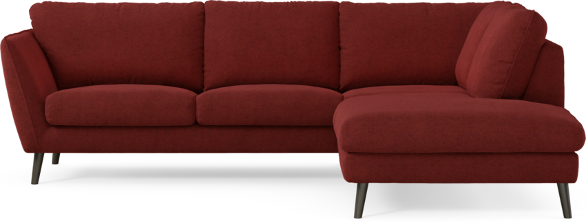 Madison Lux - 2-sits soffa med divan höger - Röd