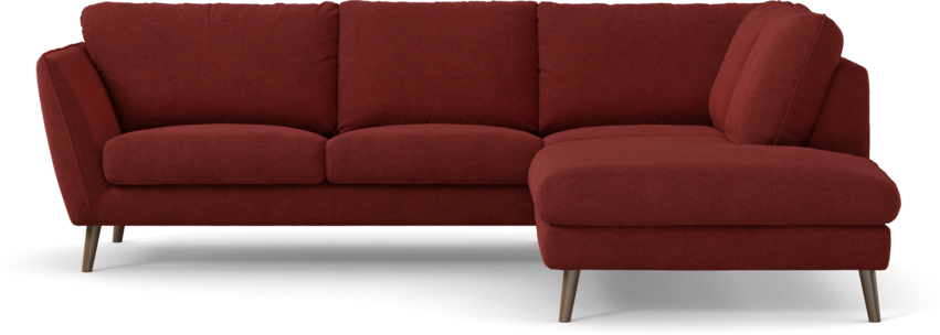 Madison Lux - 2-sits soffa med divan höger - Röd