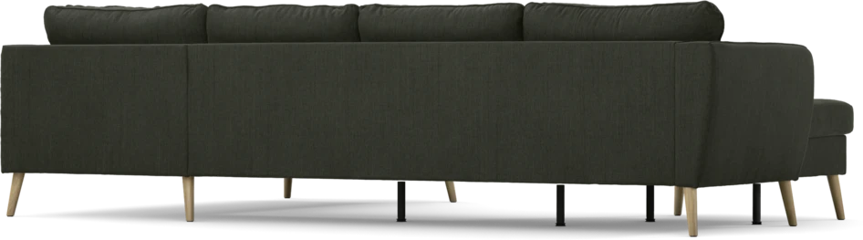 County - 3-sits soffa med schäslong vänster och divan höger - Grön