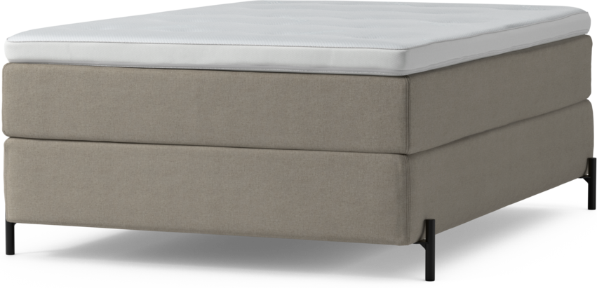 Delux Dream - Kontinentalsäng, enkelsäng 140 cm med bäddmadrass och sängben - Beige