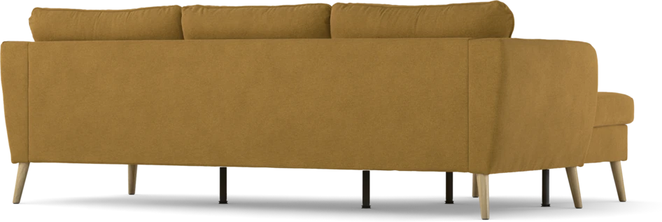 County - 3-sits soffa med flyttbar schäslong - Gul